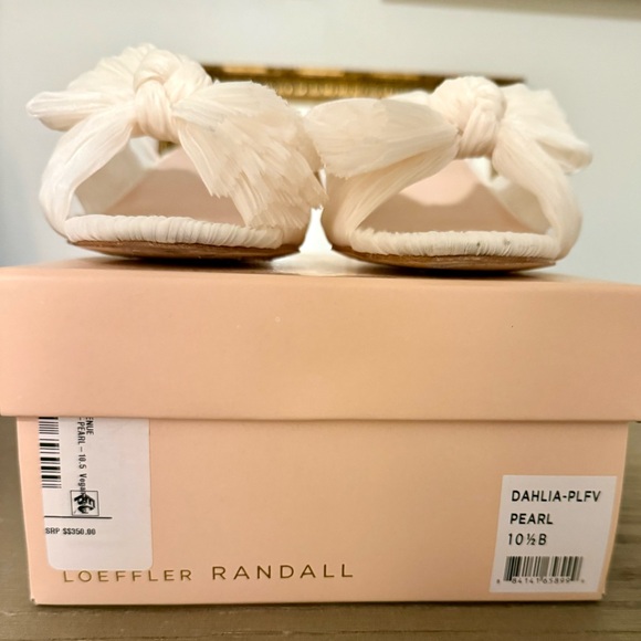 Loeffler Randall Dahlia Pearl Pleated Bow Heels